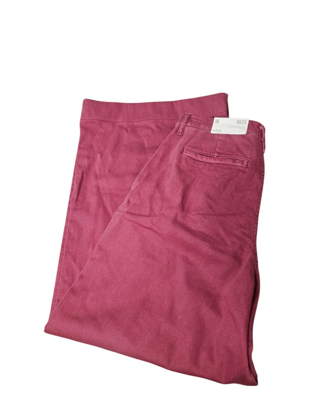 A.n.a High Rise Wide Leg Pleated Jeans Hawthorn Rose Size 10!